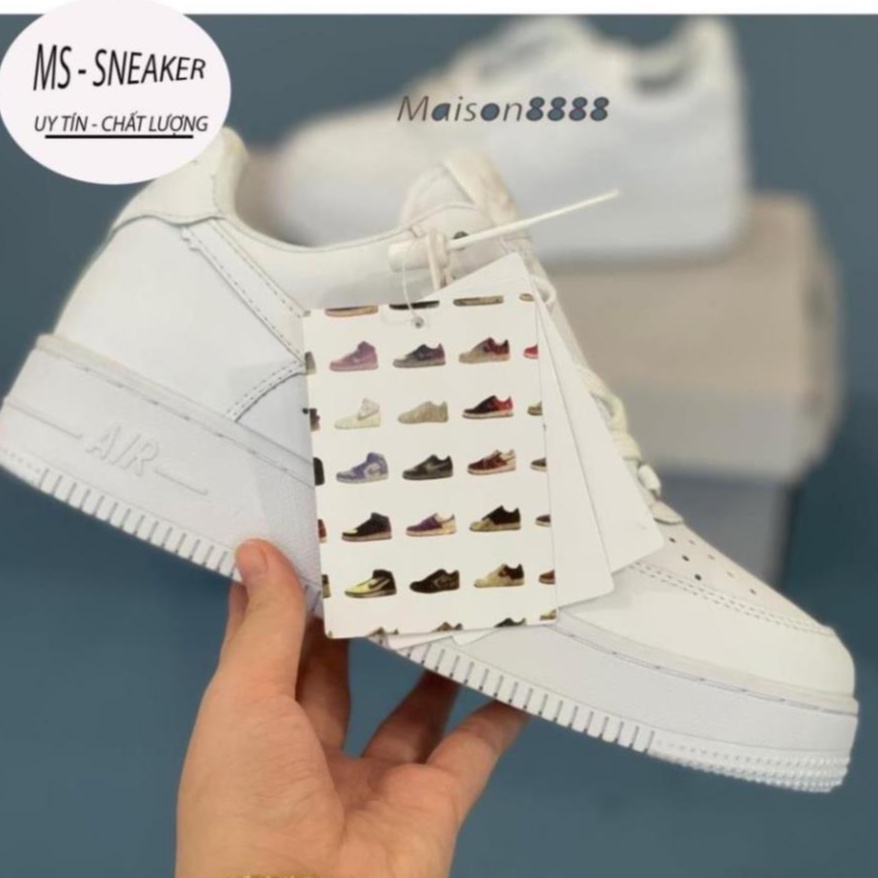 Giày AF1 trắng MS Sneaker, giày air force 1 full phụ kiện hàng cao cấp, full size 36-43