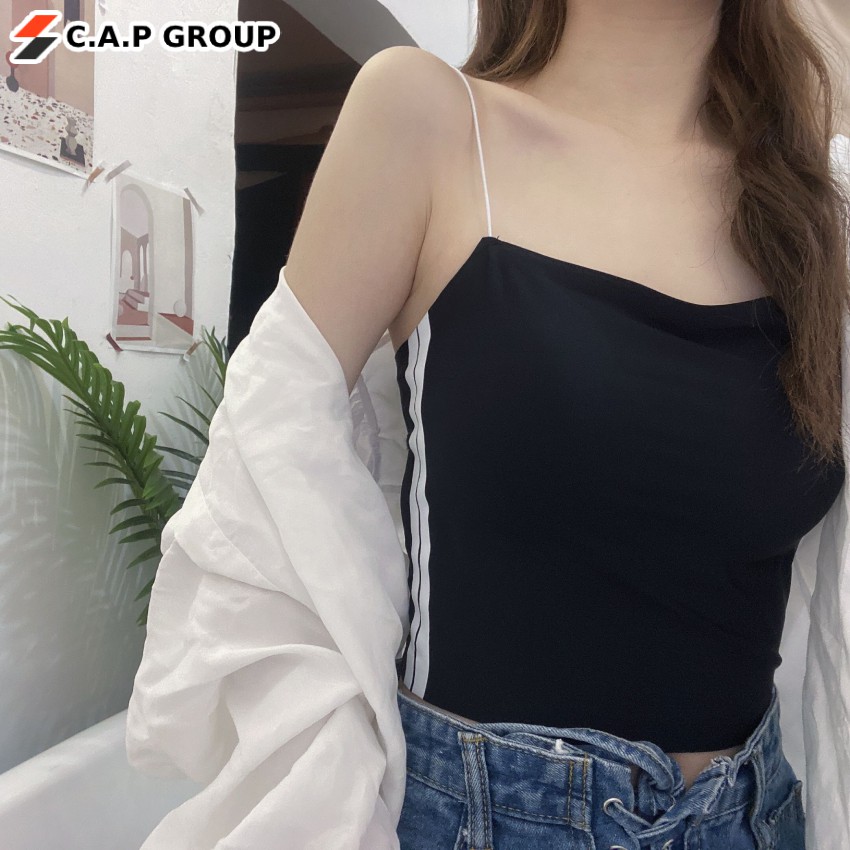 [ XẢ KHO 25K ] Áo Bra nữ 2 dây sợi bún Thể thao dáng ngắn Croptop có mút không gọng vải Su dùng tập Gym