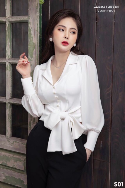 Sét áo vest nơ+ quần và ảnh thật
