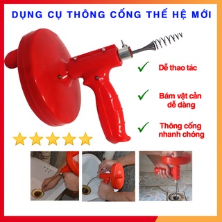 Dây thông cống, dụng cụ thông cống, thông tắc ống nước, dây thông tắc cống lò xo dài 5m đa năng, tiện lợi, dễ dùng