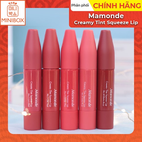 Son Kem Lì  Mamonde Creamy Tint Squeeze Lip | Màu #01 >> #08 #10