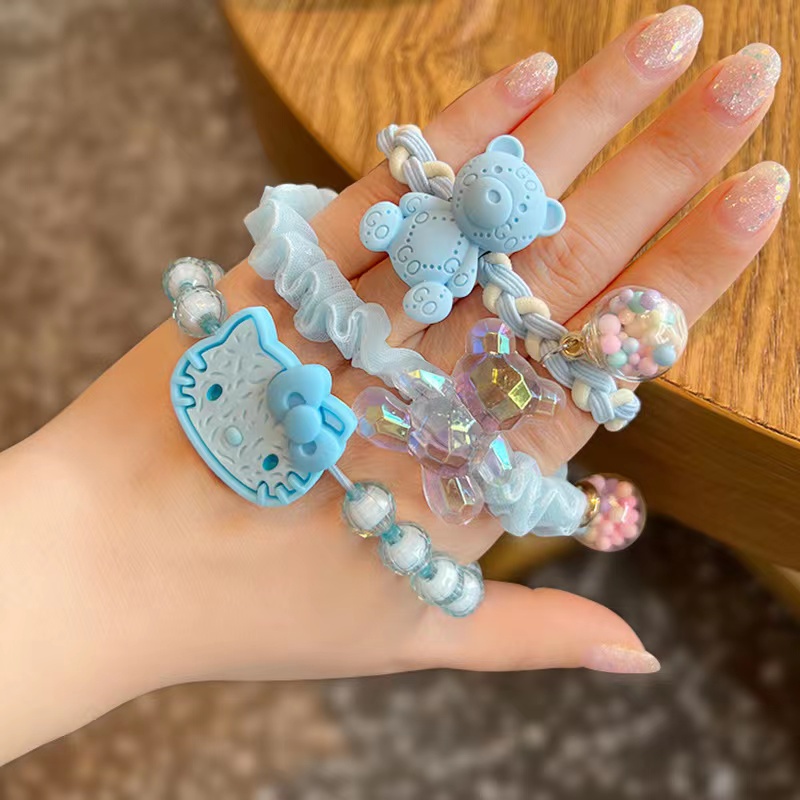 Dây Buộc Tóc Cao Su Hình Đám Mây Hoạt Hình Phong Cách Nhật Hàn Dễ Thương Cho Bé Gái