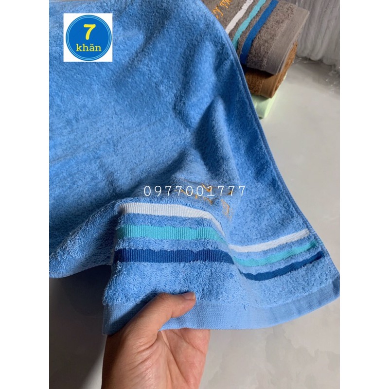 Khăn Mặt &amp; Khăn tắm 100% Cotton cao cấp KMH Mẫu Thêu Mới nhiều màu - Đủ size