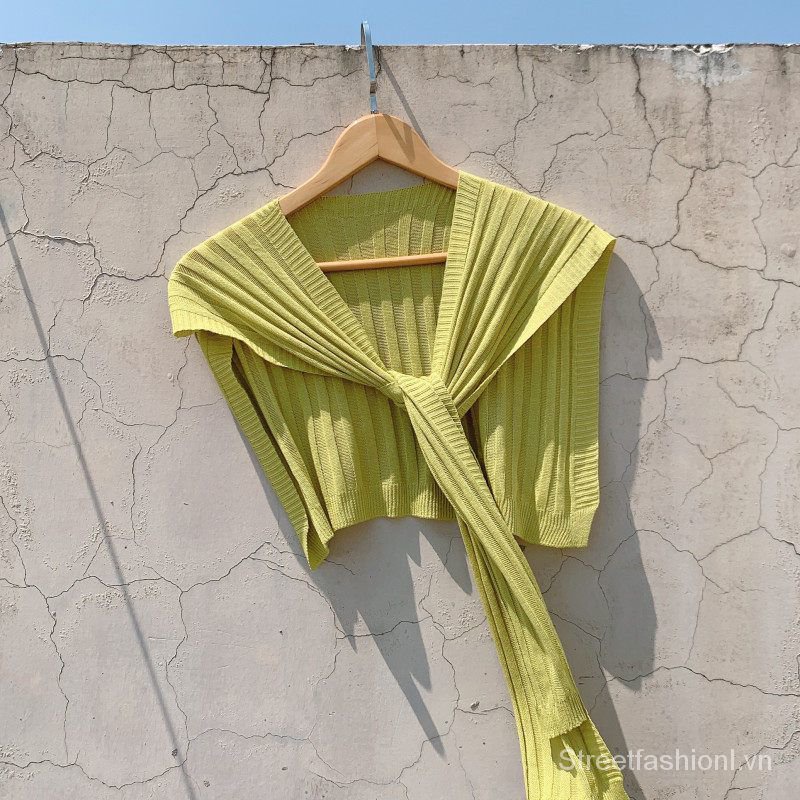Khăn Choàng Vai Vải Lụa Lạnh Mỏng Thắt Nút Bảo Vệ Vai Có Thể Tháo Rời Dễ Phối Đồ 73l2 | BigBuy360 - bigbuy360.vn