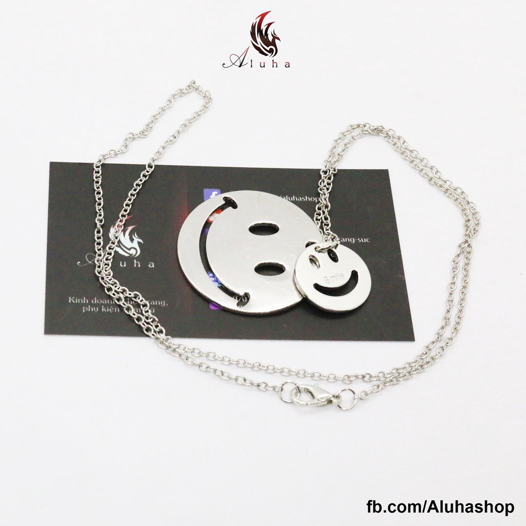 Dây chuyền hợp kim mạ mặt cười đơn giản dễ đeo cực hot năm nay phong cách HIPHOP - NL144 - Aluha