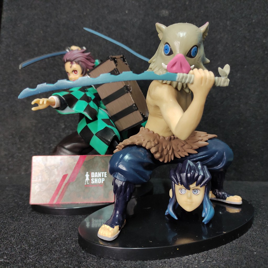 Mô Hình Demon Slayer Kimetsu no Yaiba Nhân Vật Figure Tanjirou, Inosuke 20cm Full Box