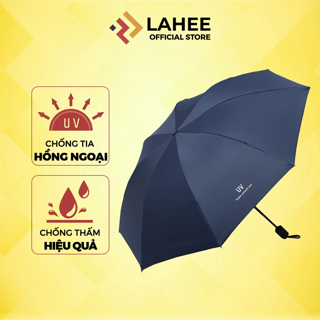 Ô che mưa che nắng, dù gấp gọn phủ lớp chống tia UV che nắng đi mưa ngoài trời cầm tay cao cấp - LAHEE OUV