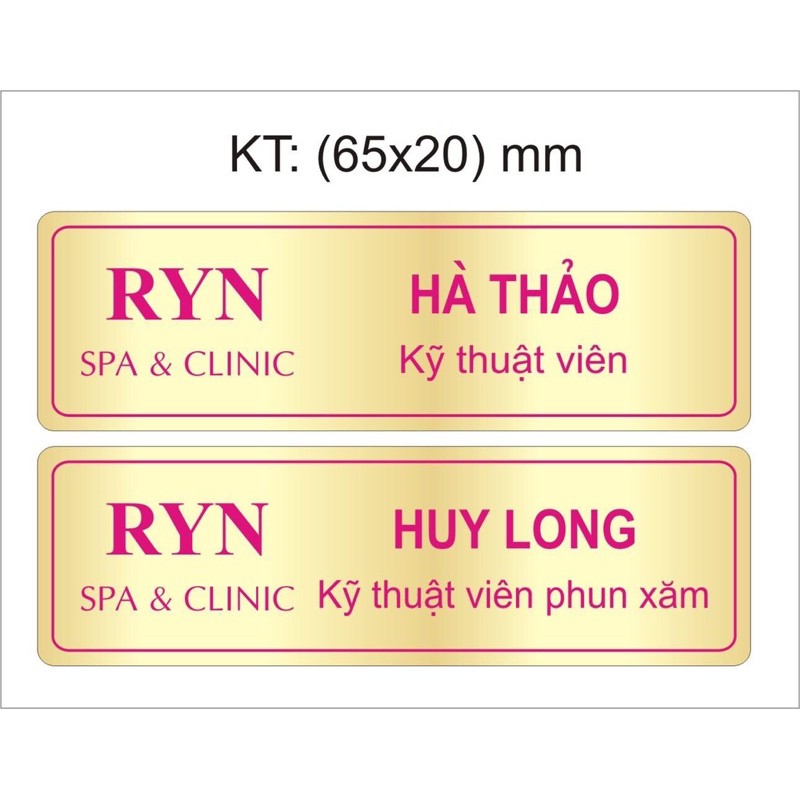 SET 5 THẺ TÊN/BẢNG TÊN NHÂN VIÊN KIM LOẠI