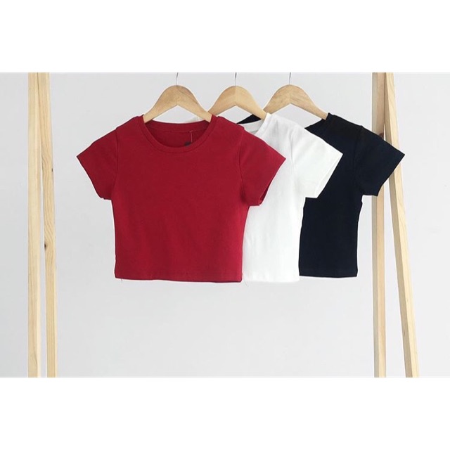 CROPTOP TRƠN TAY NGẮN