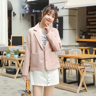 [MOKA] Áo Khoác Suit Ngắn📣📣Áo Khoác Vest Tay Dài Phong Cách Hàn Quốc Ngọt Ngào Cho Nữ