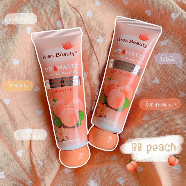 Combo kem nền+phấn phủ+phấn mắt đào Kiss Beauty