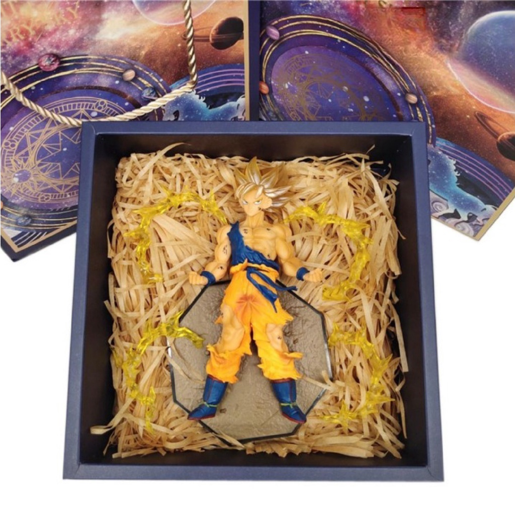 Mô hình Dragon Ball SonGoku cao27 cầm gậy tề thiên , figure mô hình 7 viên ngọc rồng trang trí decor làm quà tặng