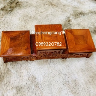 Chân đế gỗ hương kê tượng, đế bát hương cao cấp, tam cấp gỗ hương ta đủ size
