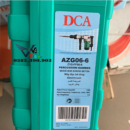 Máy đục bê tông 1350W DCA AZG06-6 17mm - máy chuyên đục bê tông 17 ly kèm mũi