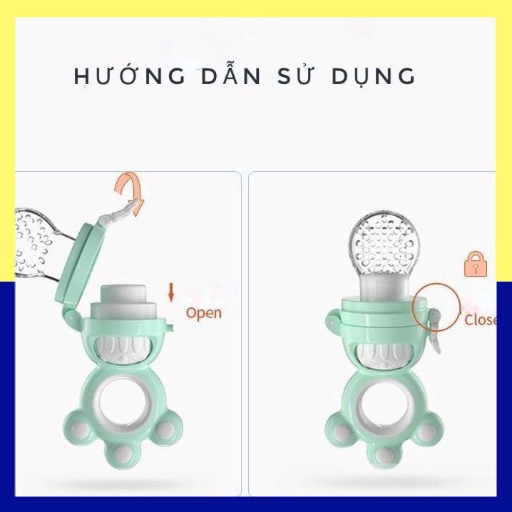 Túi nhai ăn dặm silicon cho bé chống hóc misuta - Tinykids