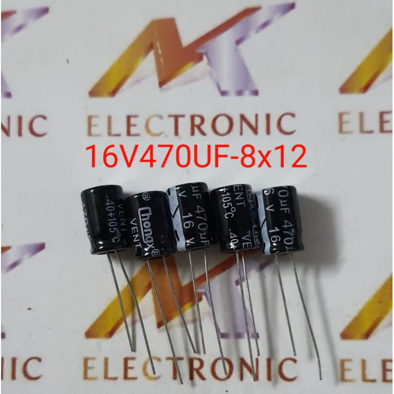 (Com bo 10 con)Tụ hóa 16V470UF 16V 470UF 470UF16V 8x12mm