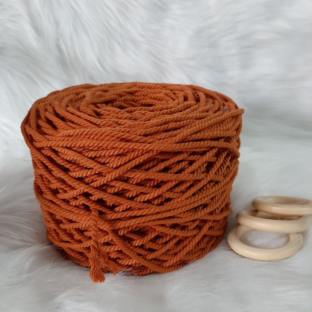 10 mét dây thừng cotton màu 3,5mm, 5mm trang trí