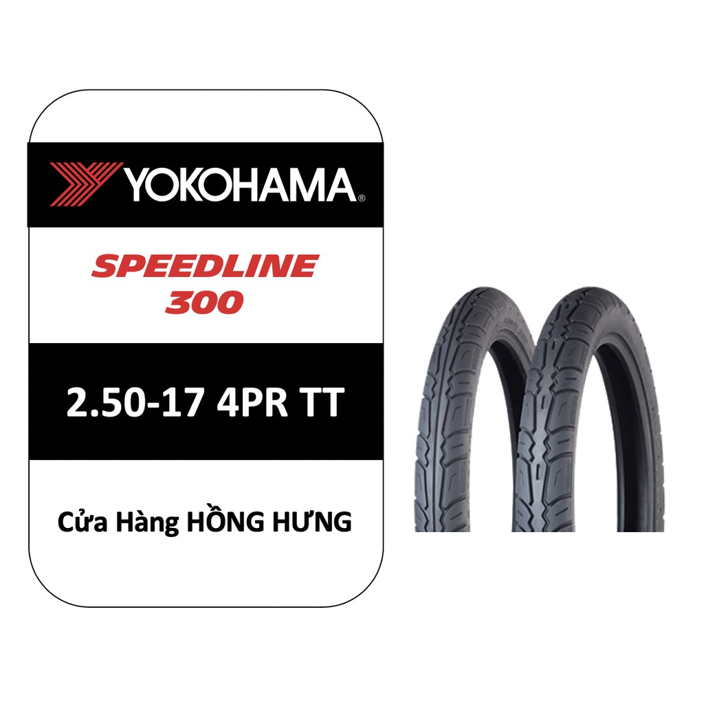 Lốp Yokohama 2.50-17 4PR TT F300A (Lốp trước xe Honda Future, các dòng xe phổ thông 17 inch)