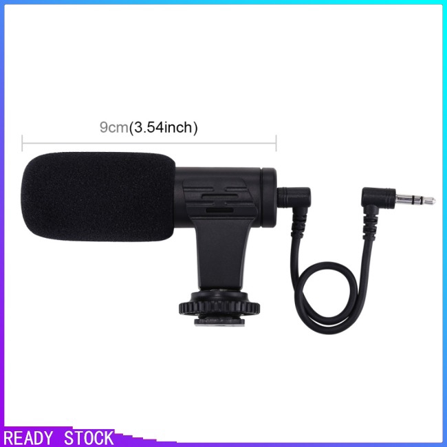 PG【COD】Microphone thu âm cổng 3.5mm chuyên dụng dành cho quay video PULUZ