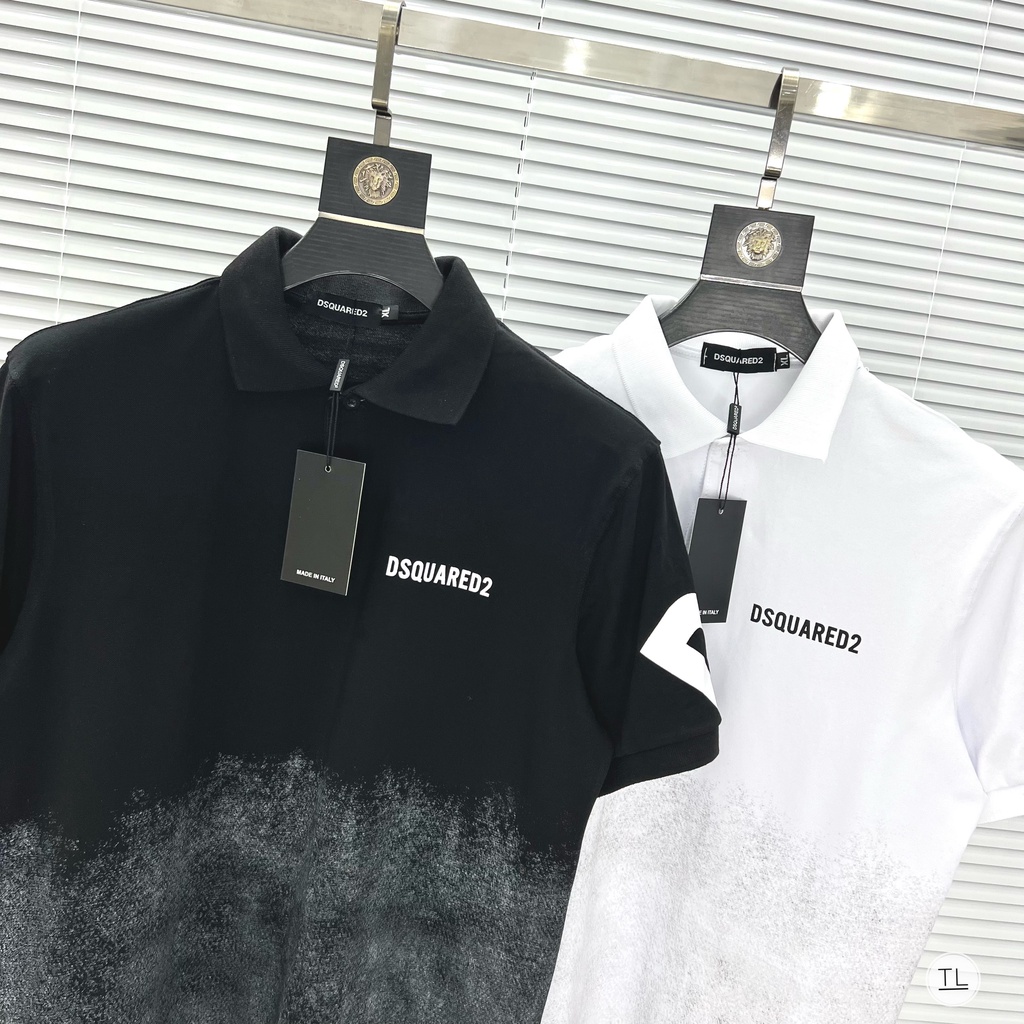 Áo polo nam cao cấp cổ bẻ ngắn tay DSQUARED,chất cotton dày chuẩn form phá cách(ảnh thật)