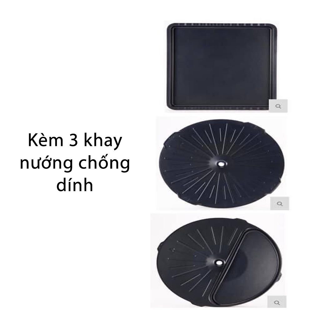 Bếp nướng không khói ZAIGLE pro, kèm 3 khay nướng chống dính, sẵn 2 màu  [HÀNG HÀN QUỐC]