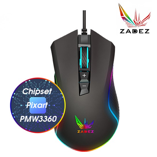 Chuột Gaming ZADEZ CHIPSET PIXART GT-615PM  Hàng Chính Hãng