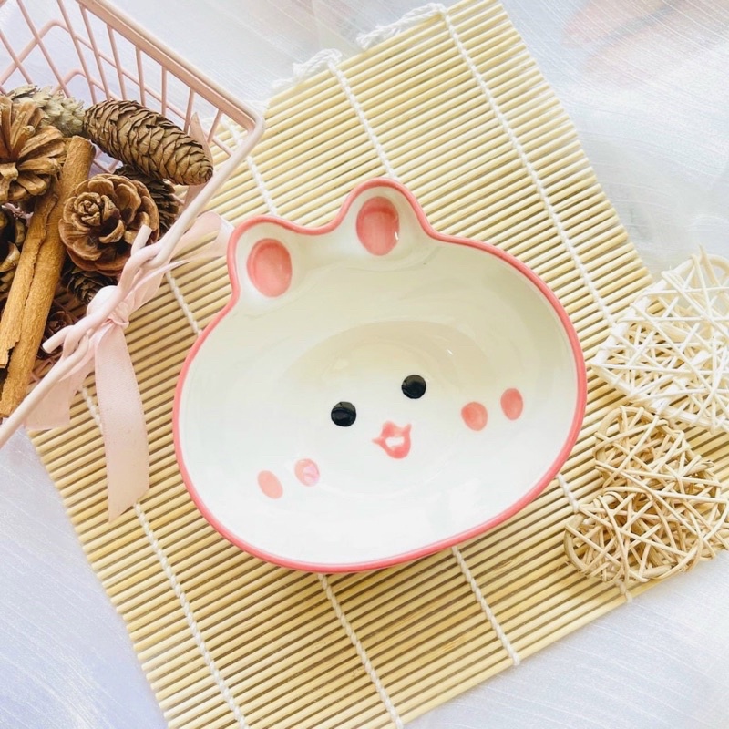 Bát sứ thỏ, mèo con và cún con cho bé ăn dặm, size to