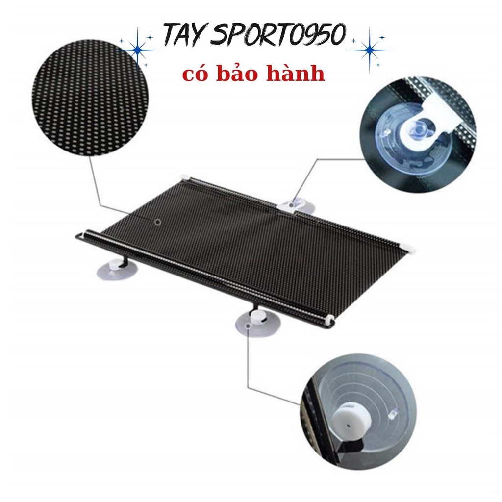 Rèm che nắng kính lái kính sau ô tô dạng lưới đen hút chân không rèm cửa sổ di động phụ kiện xe hơi cao cấp