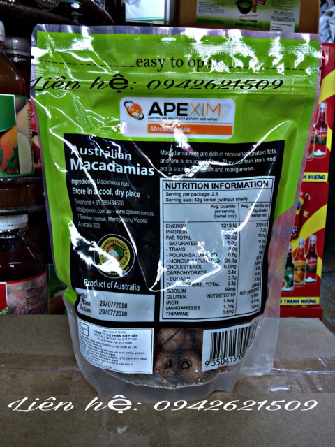 Hạt Mắc ca Úc gói 500gram