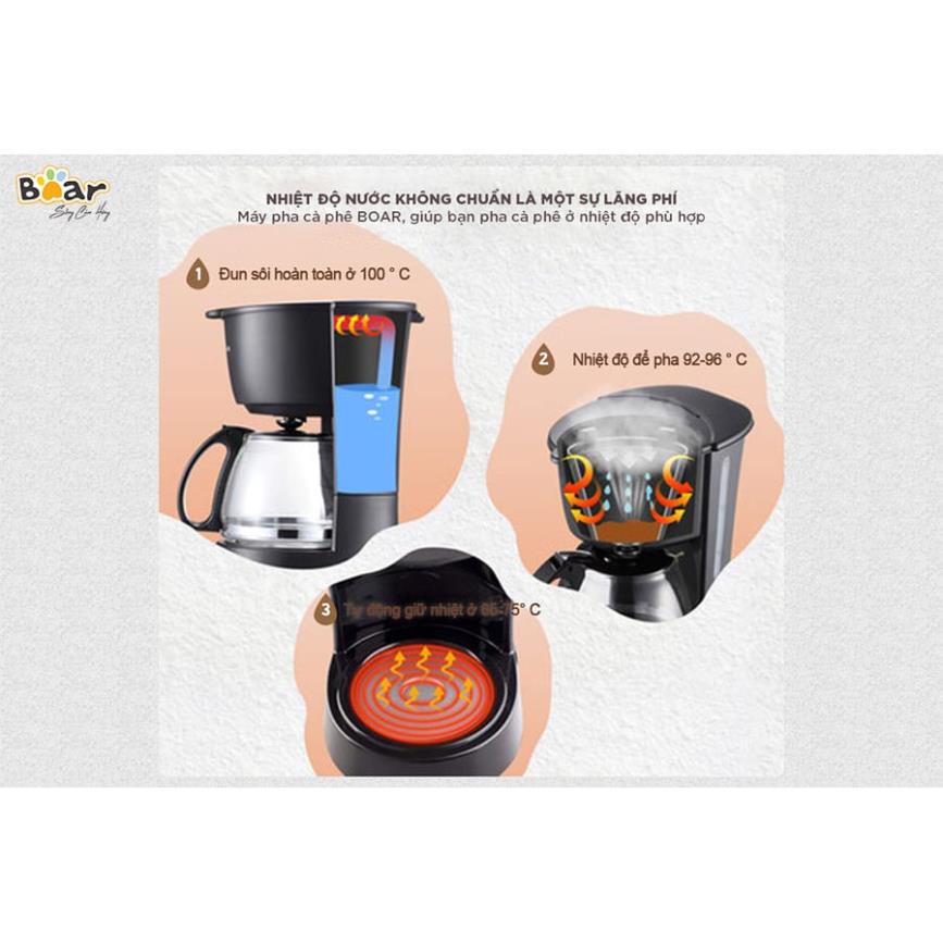 Máy Pha Cà Phê Đa Năng Bear, Máy Pha Trà, Máy Ép Cafe _ Espresso_Chính Hãng Bear KFJ-403_Dung Tích 600ml_Bảo Hành 1 Năm