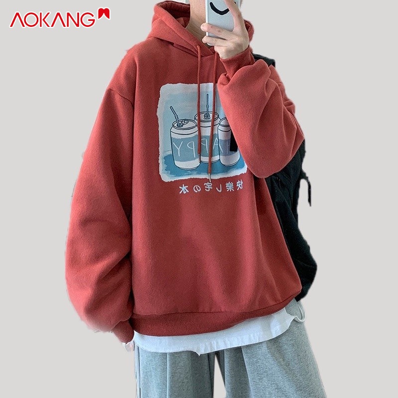 Áo khoác AOKANG tay dài có mũ trùm màu sắc thời trang cho nam