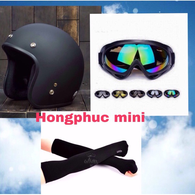 Combo Nón Bảo Hiểm Dammtrax 3.4 Và Kính Bảo Hộ UV400 + gang tay chong nang