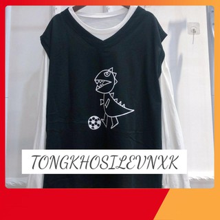 Thời Trang Tuổi Teen - SET ÁO GILE KHỦNG LONG THỂ THAO ULZZANG HOT - (Sp sẵn)