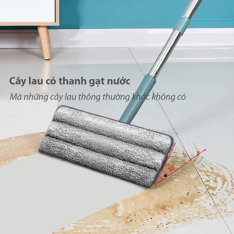 [Mã LIFE50KALL giảm 10% đơn 200K] Cây lau nhà, bộ lau nhà thông minh tự vắt SAGOKER, mã BLNREVIP