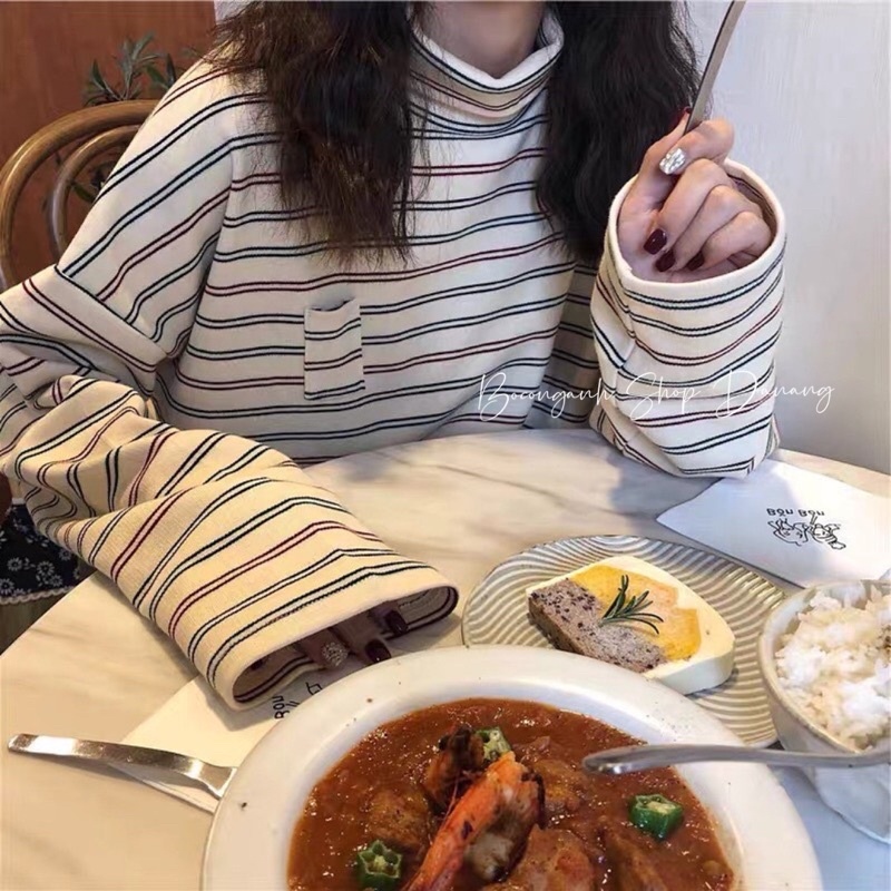 Áo Pull Kẻ Dài Tay 1681155 Form Vừa