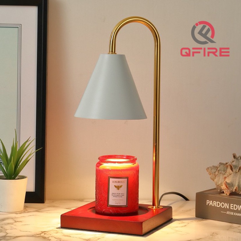 Đèn Đốt Nến Thơm QFire kiêm Đèn Ngủ, trang trí sáng tạo, lãng mạn sang trọng, Candle warmer lamp