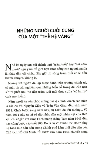 Gương Mặt Những Người Cùng Thế Hệ