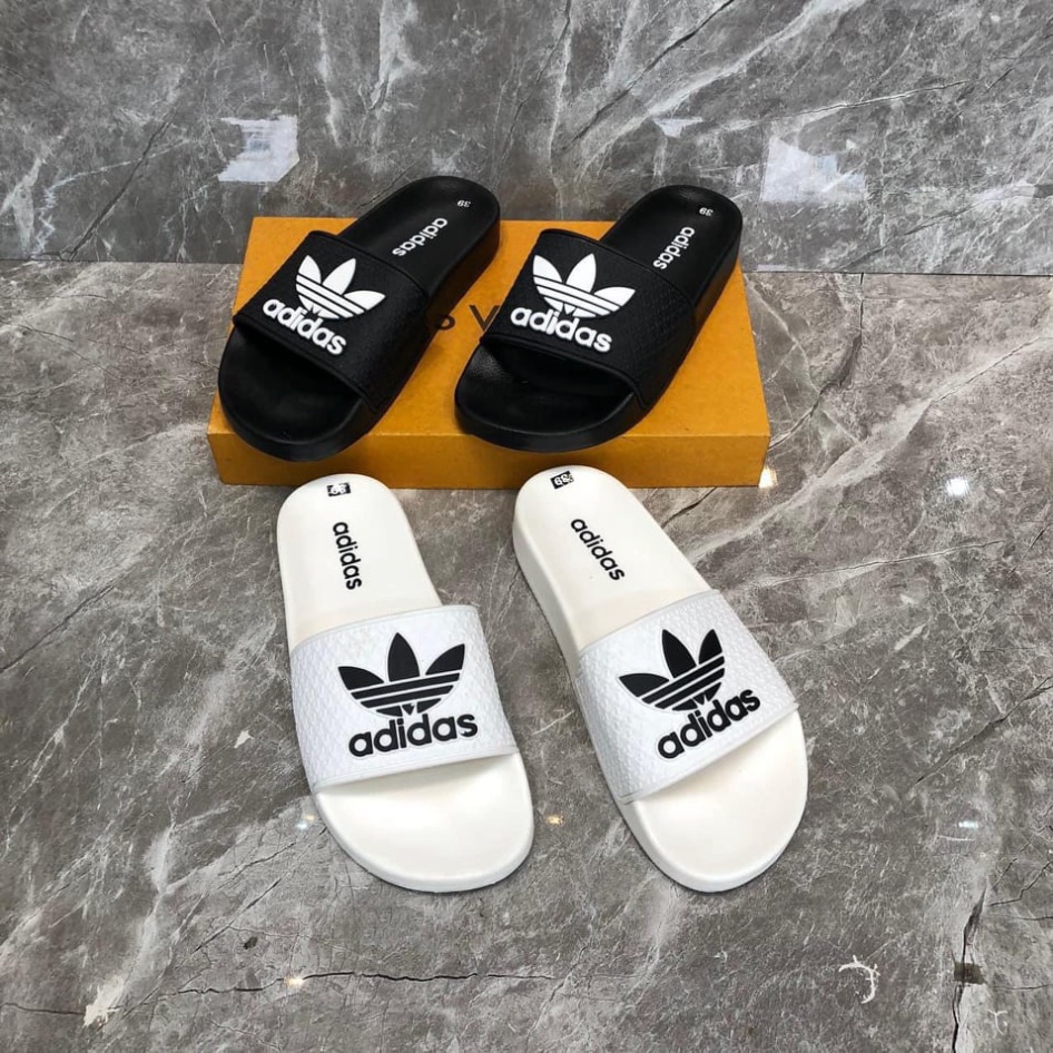 Dép Adidas Họa Tiết 3 Lá Chữ Adidas - Dép Quai Ngang Nam Nữ Thời Trang Hottrend 2022