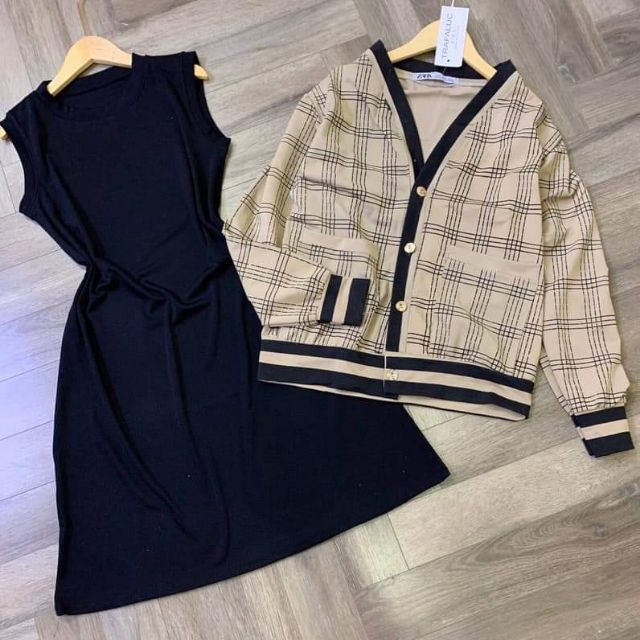 Set đầm kèm áo khoác