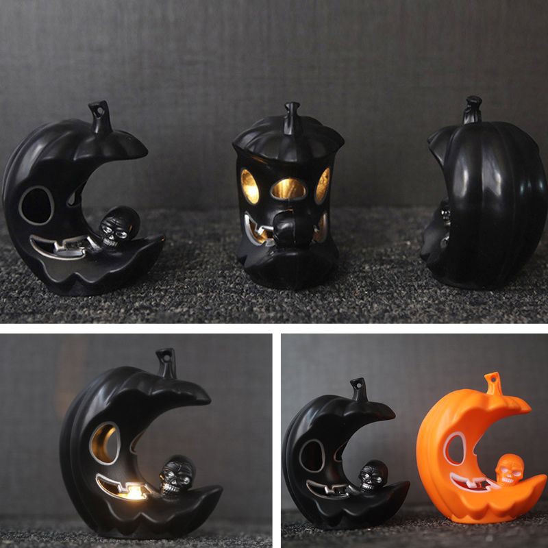 Đèn Led Hình Đầu Lâu Và Quả Bí Ngô Trang Trí Halloween