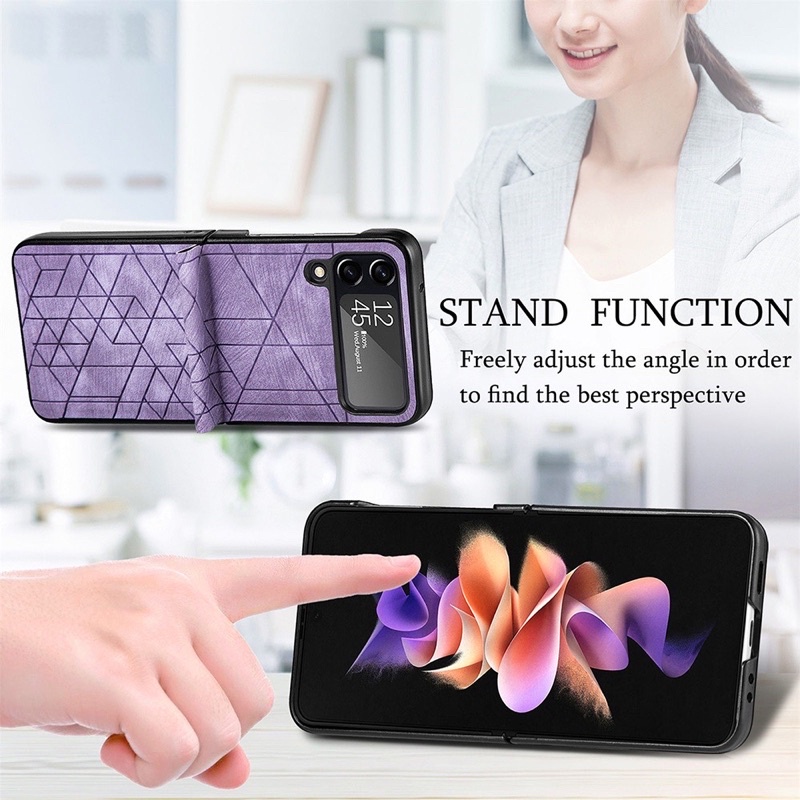 Ốp lưng Galaxy Z Flip 4 ví giả da thời trang