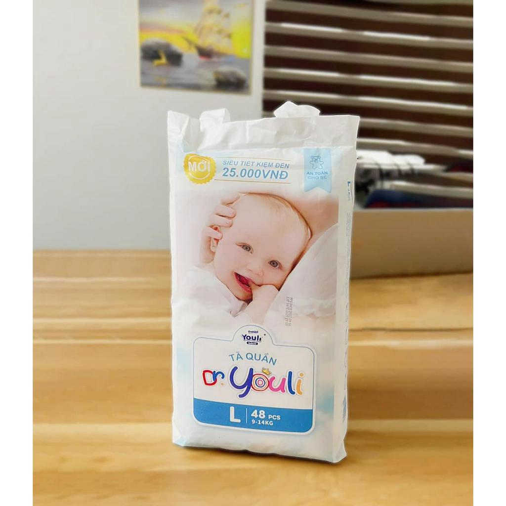 Tã/Bỉm YOULI Y TẾ - DR.YOULI  MẪU MỚI NHẤT Dán/Quần S60/M52/M48/L48/XL44/XXL44/XXX40