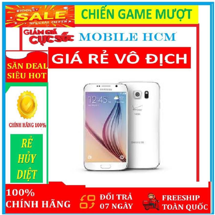 " Big Sale " Điện thoại Samsung galaxy S6 . RAM:3 GB Bộ nhớ trong:32 GB / Mới - Fullbox - Chơi Game mượt !!!