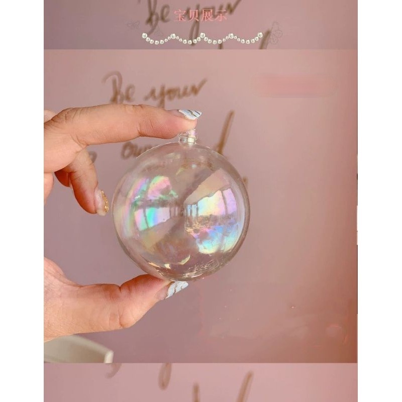 Set 3 Quả Cầu Trong Suốt Bằng Acrylic Dùng Trang Trí Bánh Kem