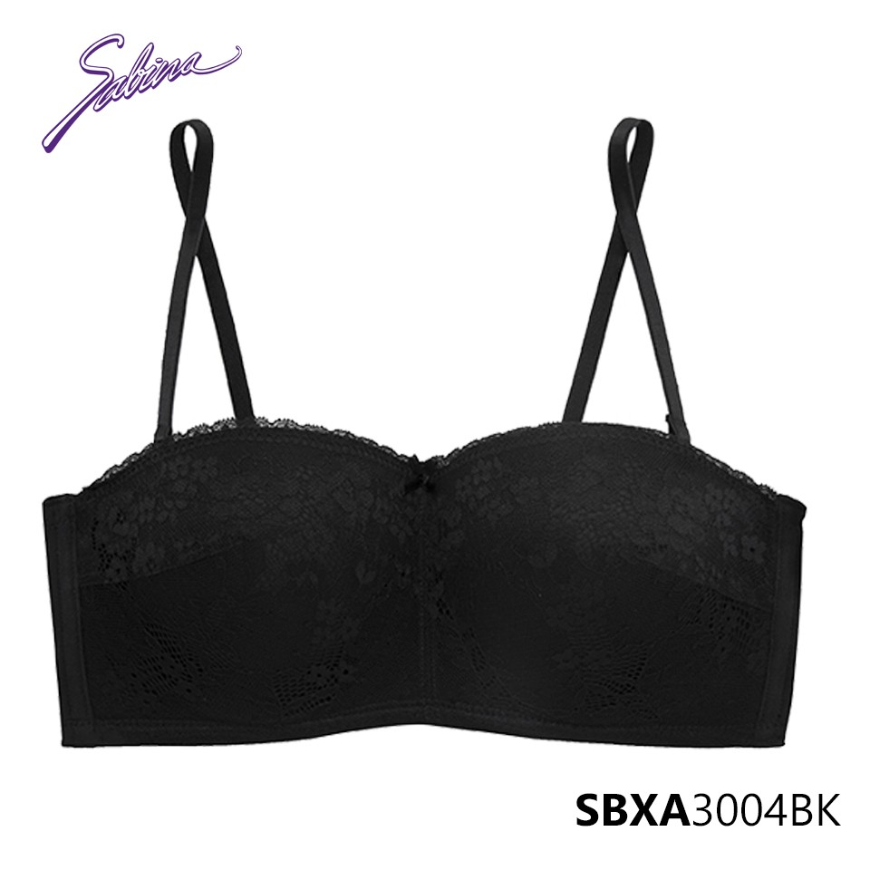 Combo Áo Lót Cúp Ngang Mút Dày Nâng Ngực Phối Ren Và Quần Đồng Bộ Màu Đen Doomm Doomm By Sabina SBXA3004BK+SUXA3004BK | BigBuy360 - bigbuy360.vn