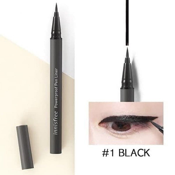 INNISFREE POWERPROOF PEN LINER - Bút kẻ mắt chống nước đầu cọ dày