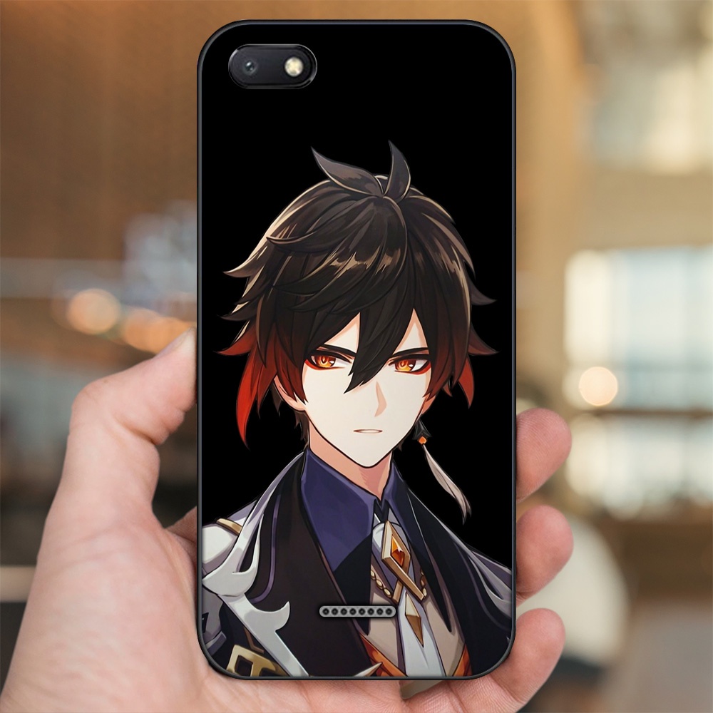 Ốp lưng Xiaomi Redmi 6A viền đen in hình Zhongli Genshin Impact