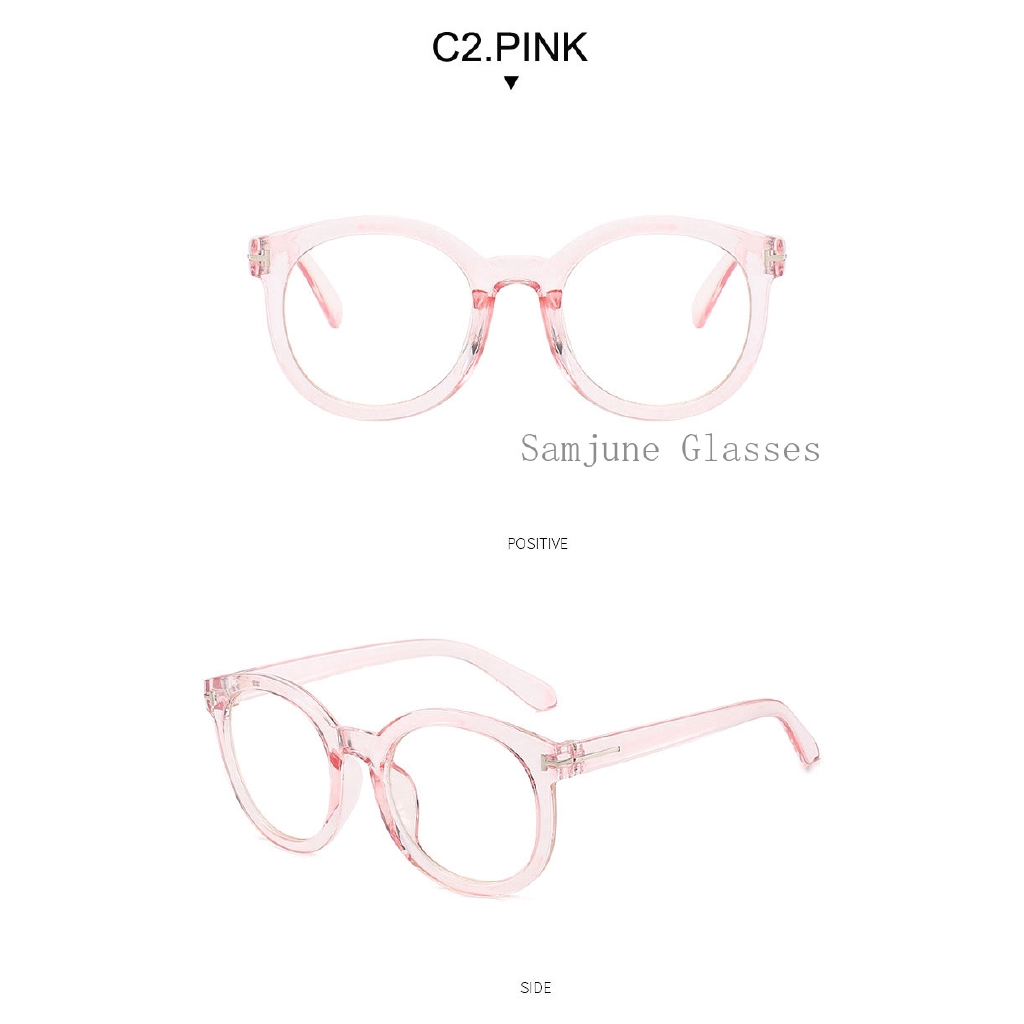 Kính râm Samjune thiết kế gọng tròn phong cách Retro xinh xắn cho nam nữ