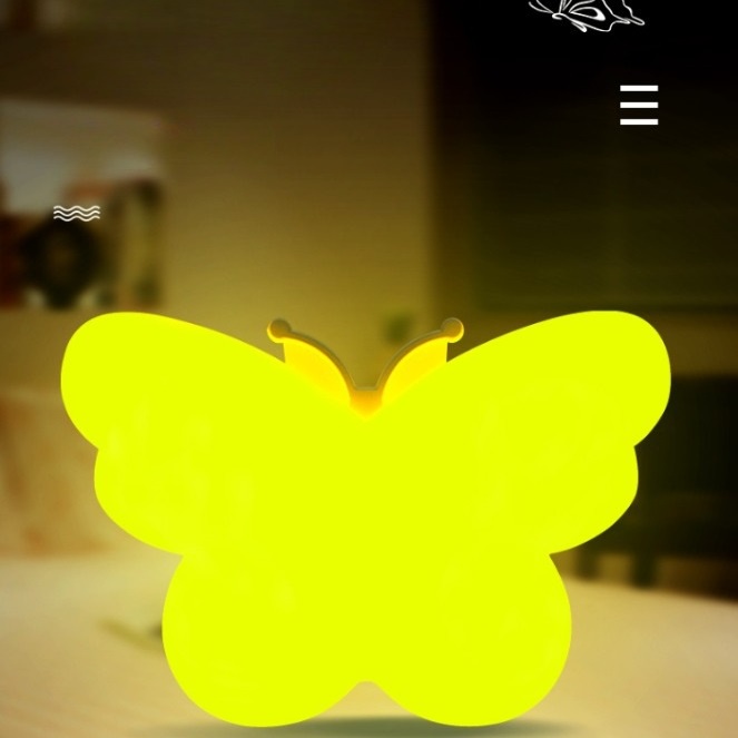 Đèn ngủ cảm ứng ánh sáng hình bướm cute, đèn led cầu thanh tiết kiệm điện năng