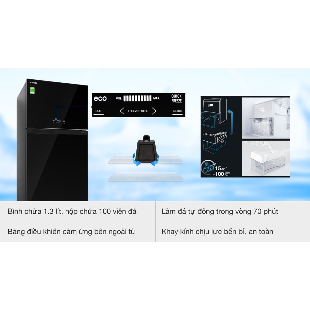 Tủ lạnh Toshiba Inverter 555 lít GR-AG58VA XK - ĐIỆNMÁYTỒNKHO